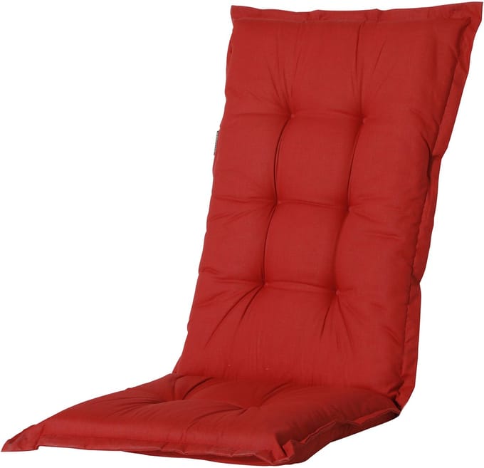 Madison - Tuinkussen - Universeel - Hoge Rug - Basic Red - 123x50cm - Rood - Tuinstoelkussens - Standenstoel