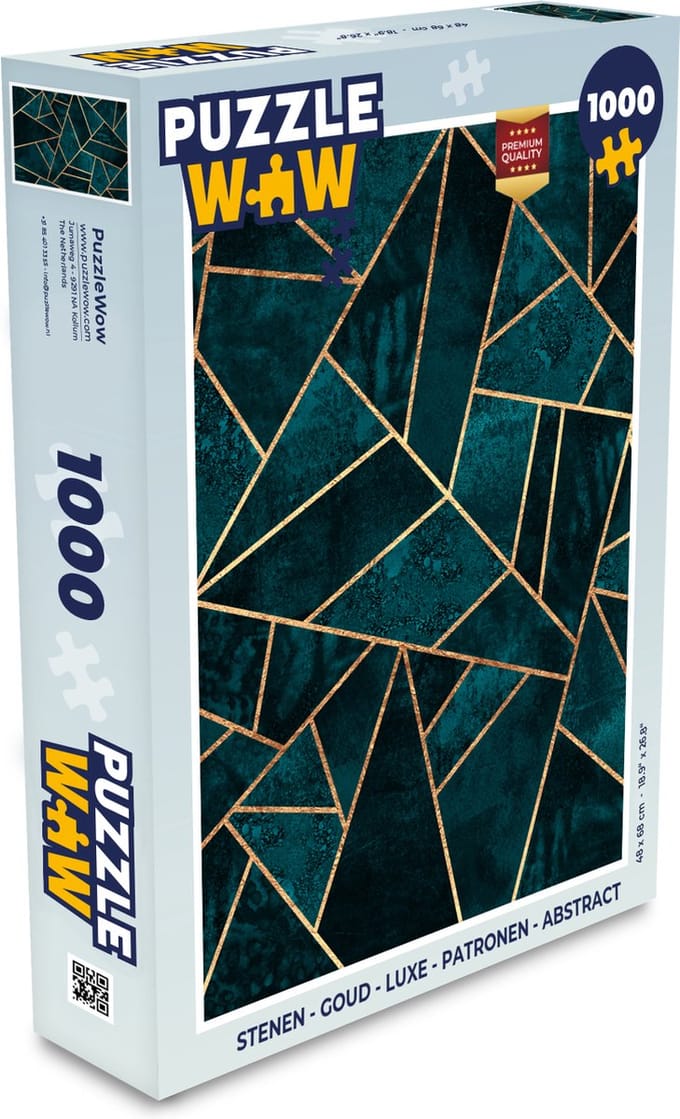 Puzzel Stenen - Goud - Luxe - Patronen - Abstract - Legpuzzel - Puzzel 1000 stukjes volwassenen