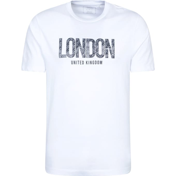Mountain Warehouse Heren Londen T-Shirt met korte mouwen (Wit)