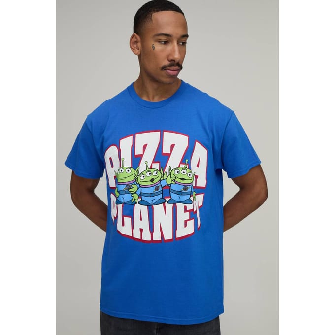 Oversized T-shirt Met Toy Story Alien Pizza Licentie Print | Blue | Size Medium