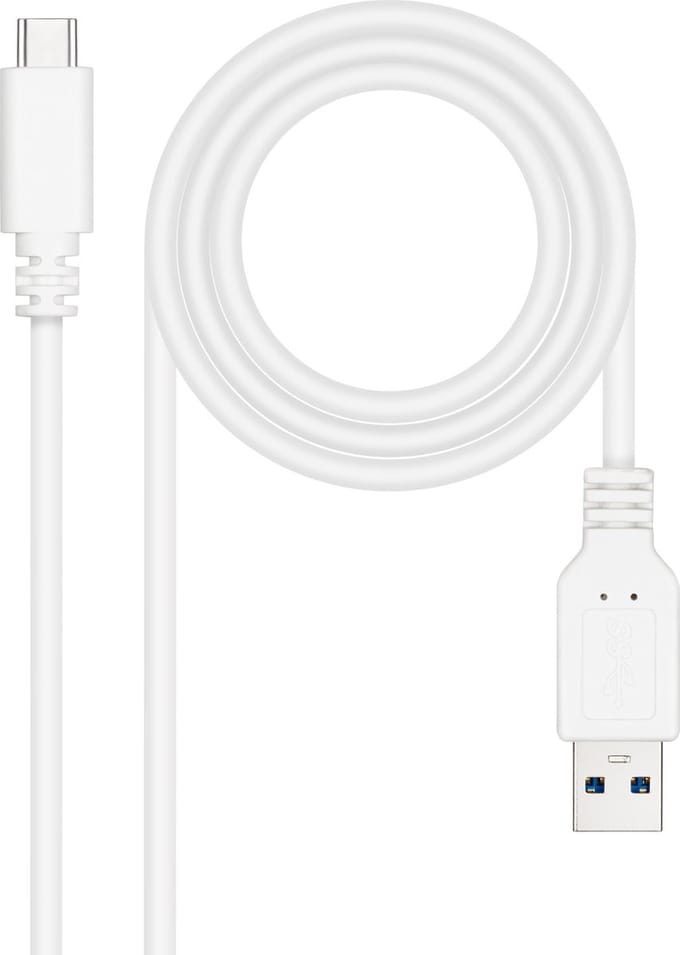 Nanocable 10.01.4002-W USB-kabel USB 3.2 Gen 2 (3.1 Gen 2) 2 m USB C USB A Wit