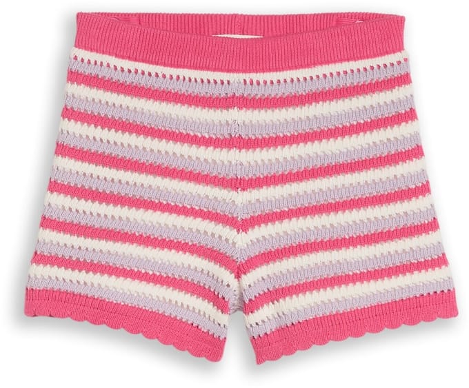 Tom Tailor - Korte broek met streepmotief - Maat 92 - pink lilac stripe design