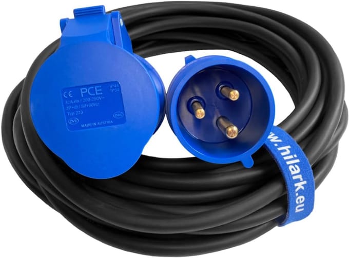 3-aderige 4mm² Zware Rubberen Aardkabel - 15 Meter Zwart - Flexibel voor Bouw en Industrie