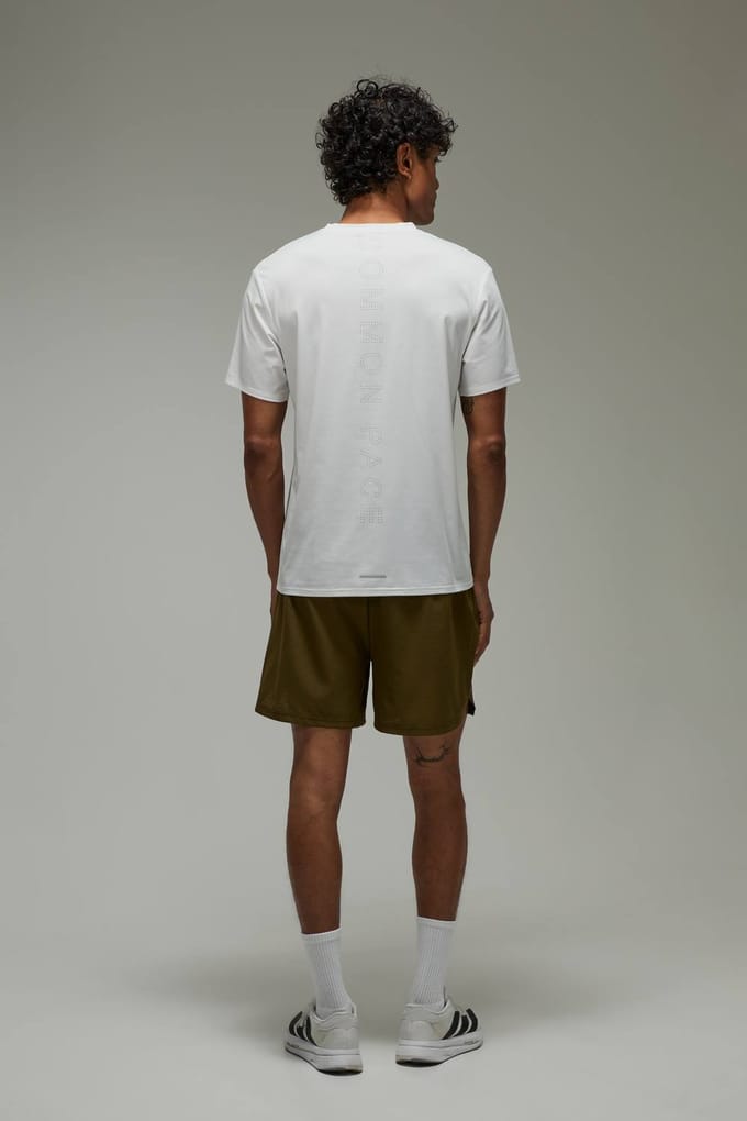 Common Pace Running Perforated Regular Fit T-Shirt | White | Size Medium