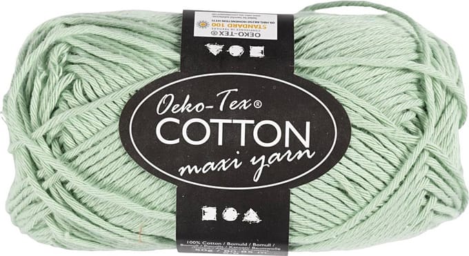 Creativ Company Cotton yarn Size 8/8 L: 80-85 M Mint Green - 50gr.