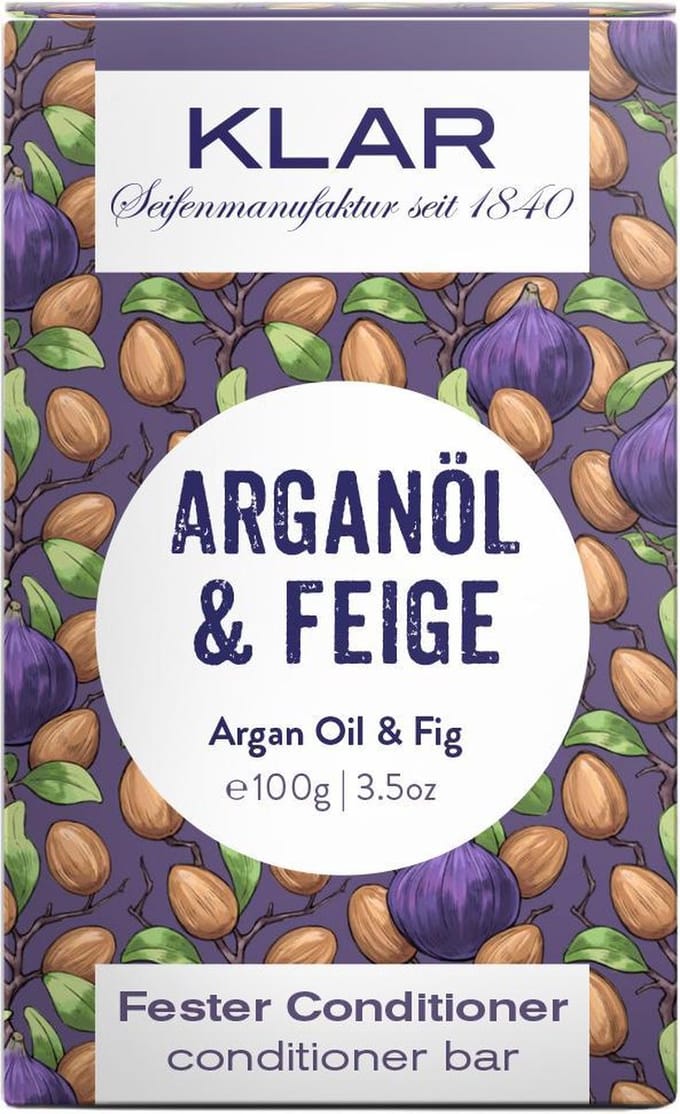 Klar Arganolie & Vijg vaste conditioner - Conditioner bar 100gr