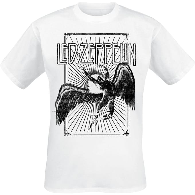 Led Zeppelin T-shirt - Icarus Burst - S tot XXL - voor Mannen - wit