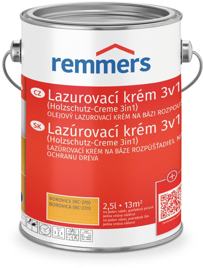 Remmers - Lasuurcrème 3-in-1 5 l, Mahonie