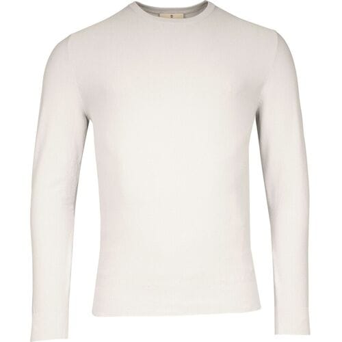 Thomas Maine Trui Crew Neck Piqué Structure Knit Garment Dye Licht Grijs / male