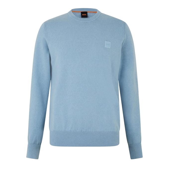 Boss Heren Kanovano Crew Hals Trui (Pastelblauw)