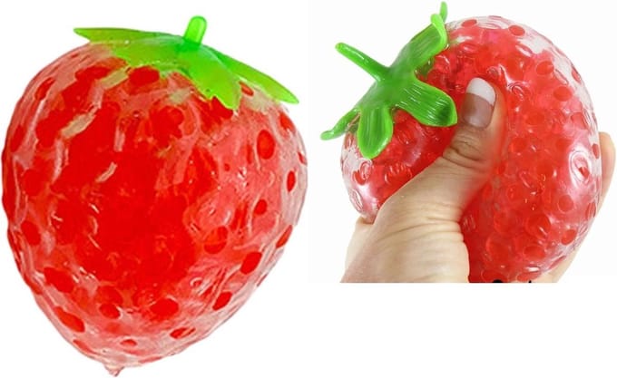 Fruit stressbal knijpbal voor de hand - Tomaat - 6 cm groot