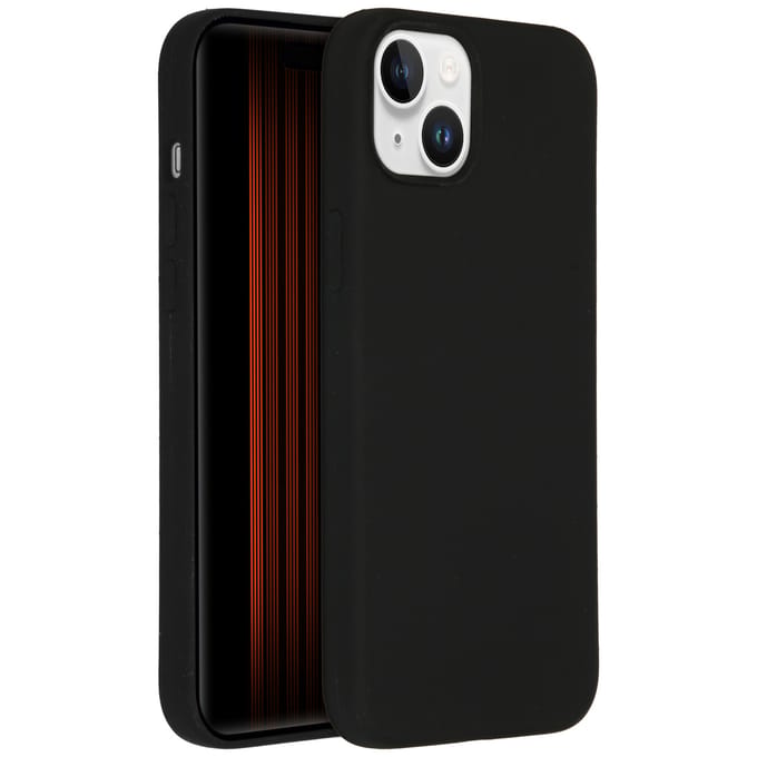 Accezz Hoesje - Geschikt voor Apple iPhone 15 Plus - Liquid Silicone Backcover - Zwart