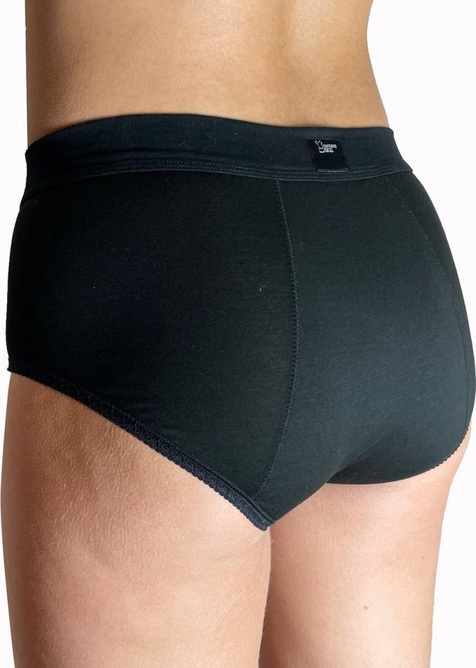 ConfidenceForAll® Dames Anti Zweet Slip met Ingenaaide Pad - Maat 38 - Zwart