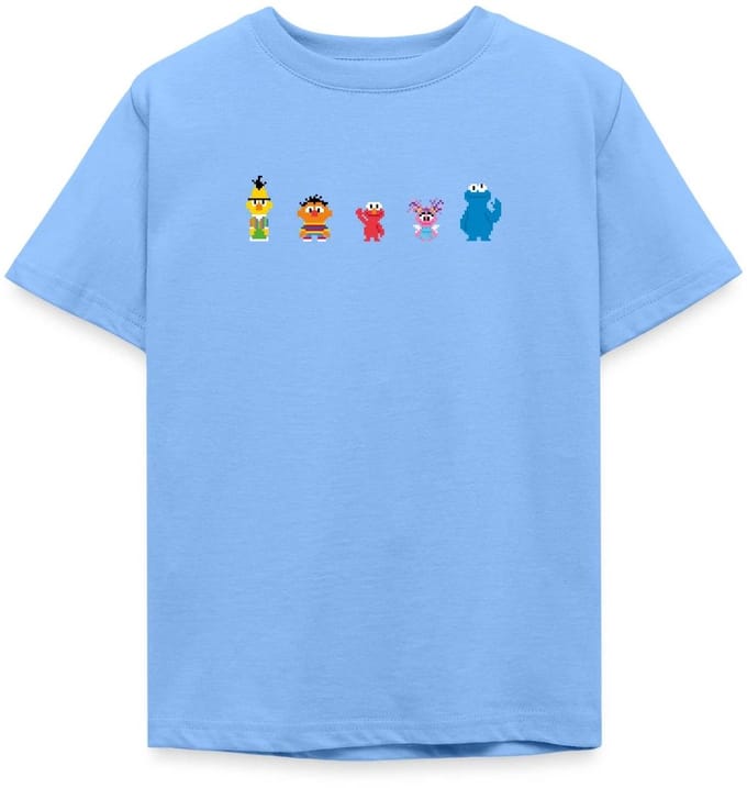 Sesamstraat Pixelontwerp Personages T-Shirt Kinderen