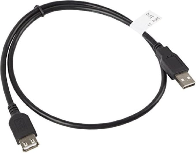 Lanberg Usb 2.0 Verlengkabel 0,7M Am-Af Voor Het Aansluiten Van Systeeminstallaties