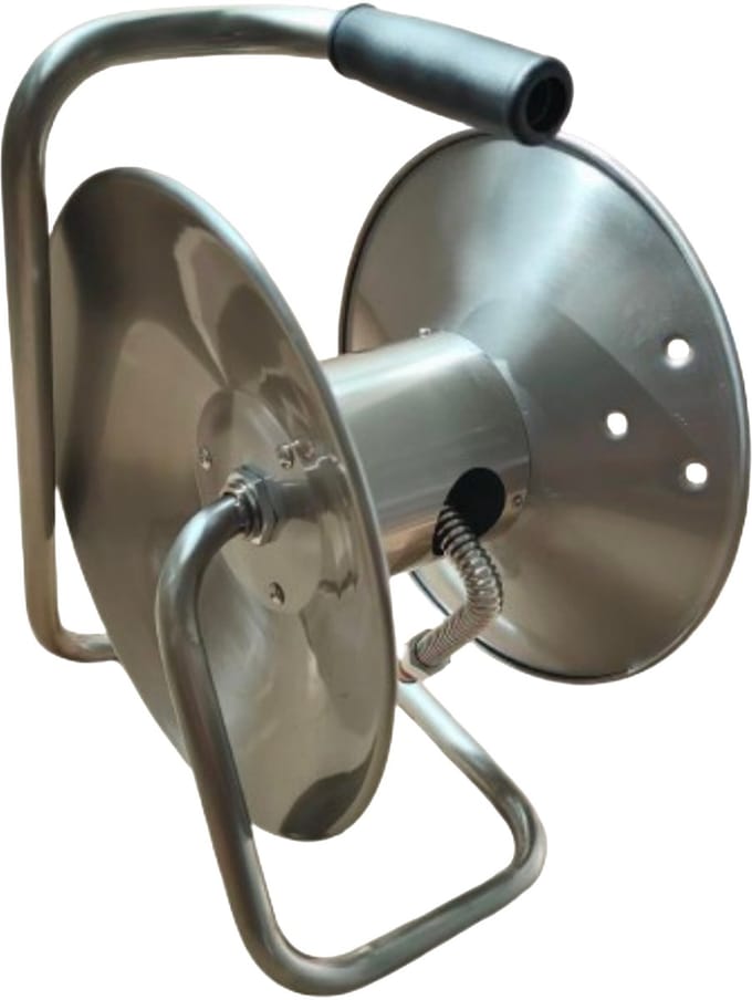 Slanghaspel rvs - voor 15 m - zilver