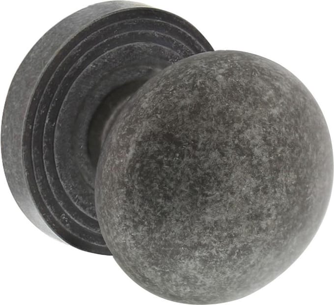 Intersteel Knop op rozet oud grijs