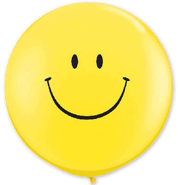 Ballonnen smiley (2 stuks) XXL 90cm
