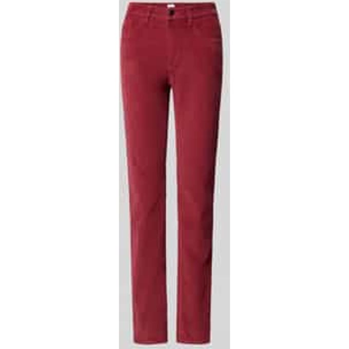 Slim fit corduroy broek van katoenmix, model 'Mary'