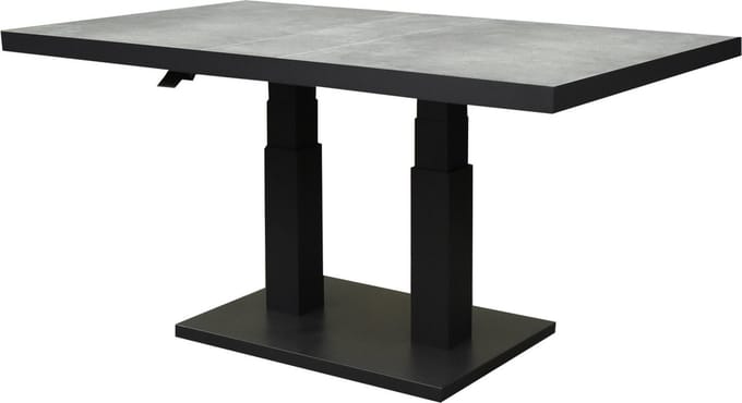 Pacific lounge-diningtafel 160x90xH49-72 cm in hoogte verstelbaar aluminium antraciet ceramic blad
