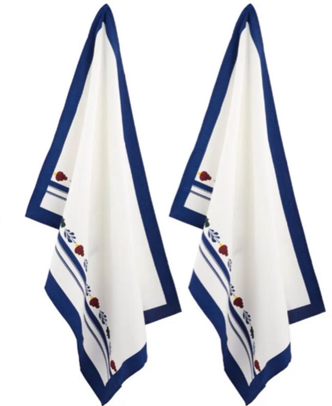 Boerenbont Theedoek Uni - 50x70cm - set van 2