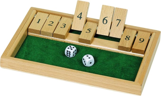 GOKI Dobbelspel - Shut The Box - 25,5X17,5X2,3Cm - 6 Jaar