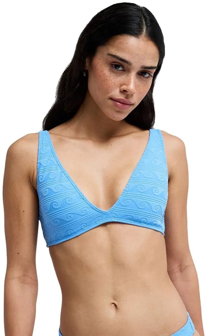 Roxy Paradise Wave Elongated Triangle Bikinitop Blauw XS Vrouw