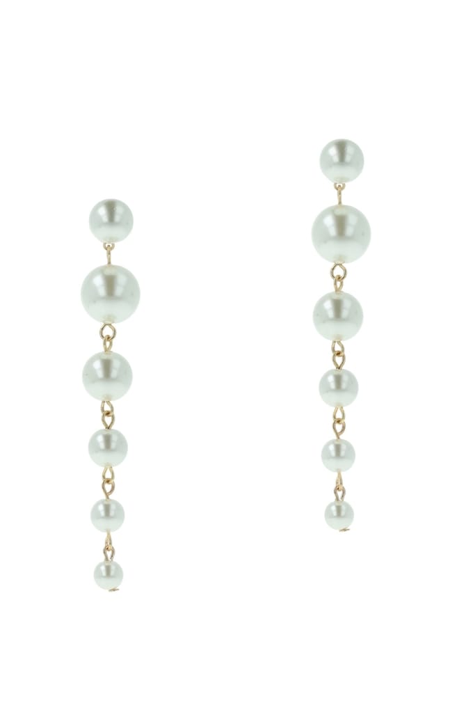 OTAZU Classic Cream Pearl String Earrings Cream Taglia: OS | Orecchini Outlet | Donna | Bianco