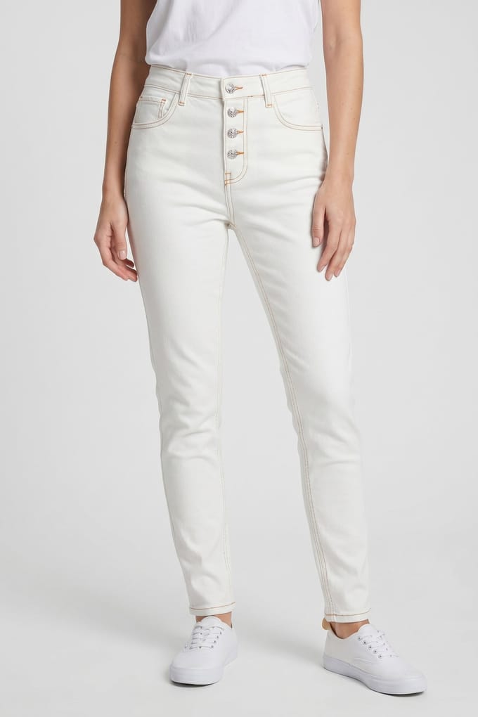 BA&SH Jean Cscott Ecru Taglia: S | Pantaloni skinny Outlet | Donna | Marrone