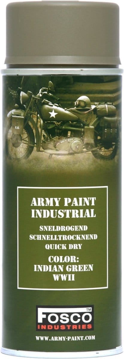 Fosco spuitbus legerverf 400ml Indian Green