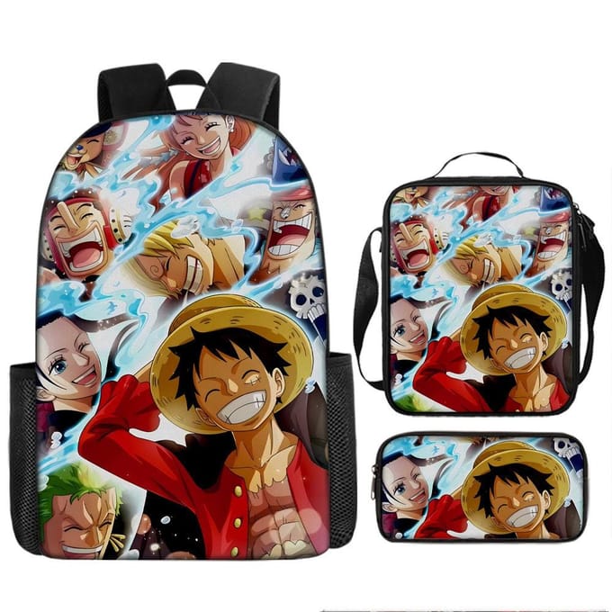 One Piece One Piece Schooltas Luffinica Zeekoning Student Schooltas Rugzak Set Three piece set