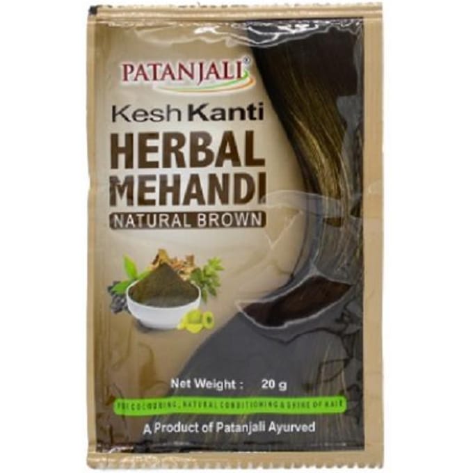 Coloration capillaire Herbal Mehandi Natural Brown Patanjali, Inde Natural Brown