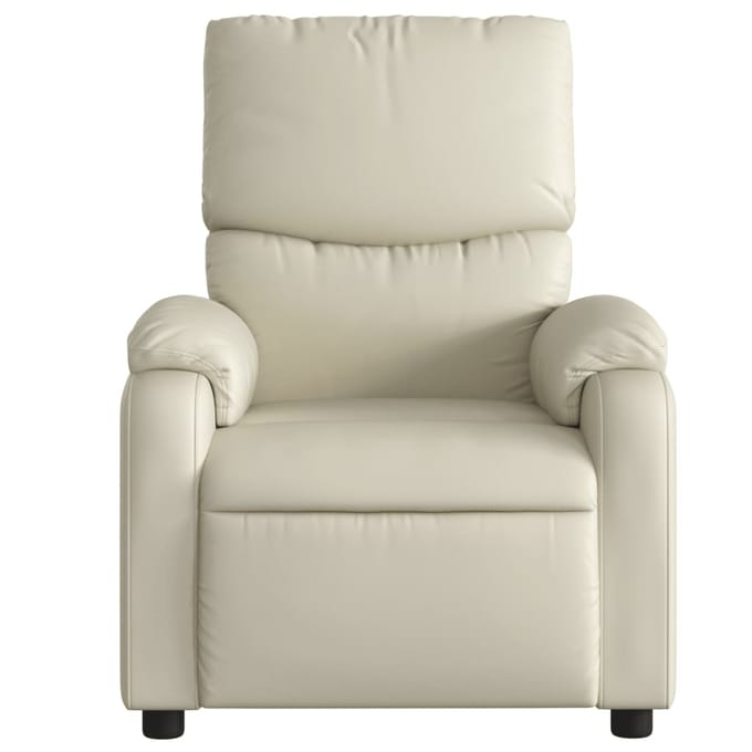 vidaXL - Fauteuil - verstelbaar - kunstleer - crèmekleurig
