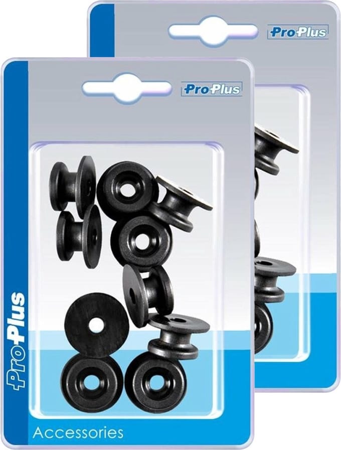 ProPlus Koordhouder - 20x - rond - zwart - kunststof - 19/25 x 13 mm
