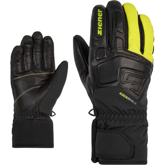 Ziener Glyxus As Handschoenen Geel,Zwart 7.5 Man
