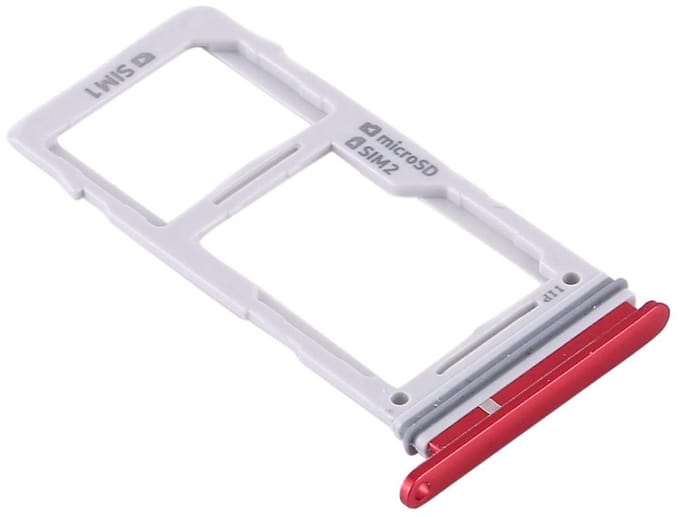 Voor Samsung Galaxy S10 / S10+ / S10e SIM/SD Kaarthouder Rood