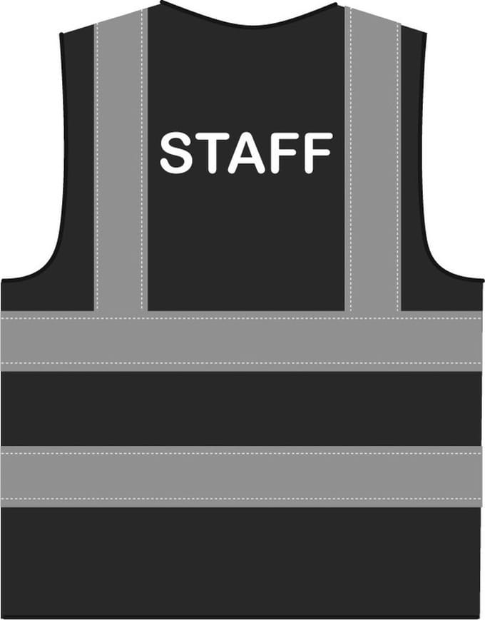 Staff hesje RWS zwart