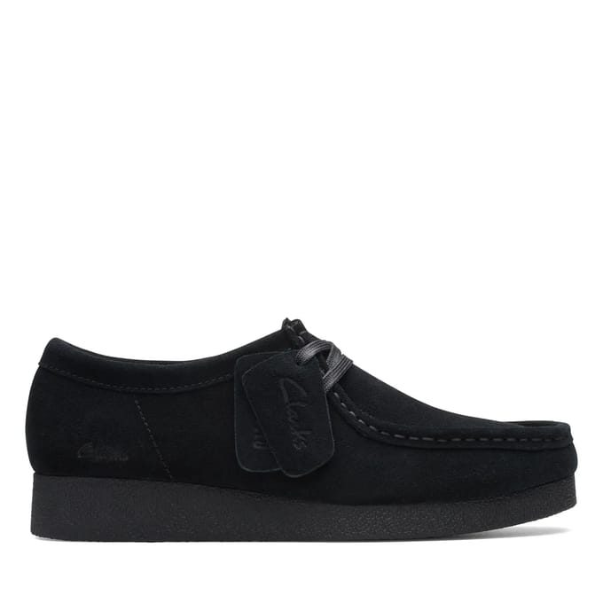 CLARKS WallabeeEVOSh Dames Veterschoenen - Suede - Zwart
