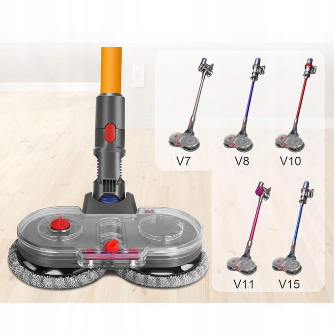 Rosfix Mopborstel Vervanging - Multifunctioneel Mopaccessoire - 160 rpm - Geschikt voor Dyson