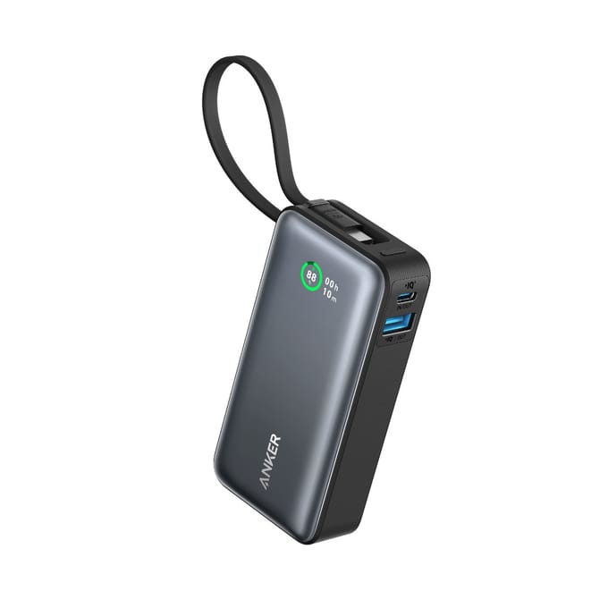 Externe Batterij Anker Nano, 10000mAh, 30W, QC + PD, 1 x USB-A - 2 x USB-C, Zwart A1259G11