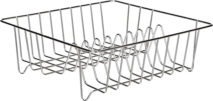 RVS afdruiprek, roestvrij staal, zilver, 35 x 35 x 10 cm