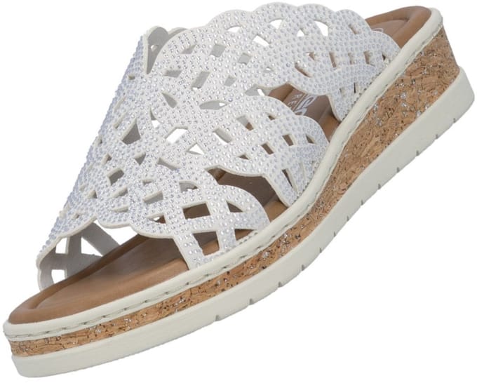 Rieker Slipper V4189-80 Wit