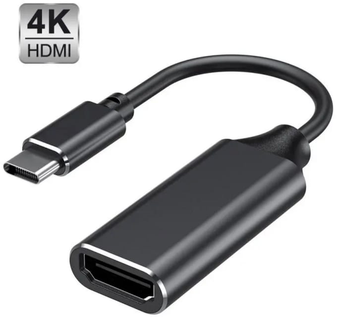 USB-C naar HDMI Adapter - Ondersteunt 4K 30Hz - Converter - Type C to HDMI - Thunderbolt 3 - Zwart