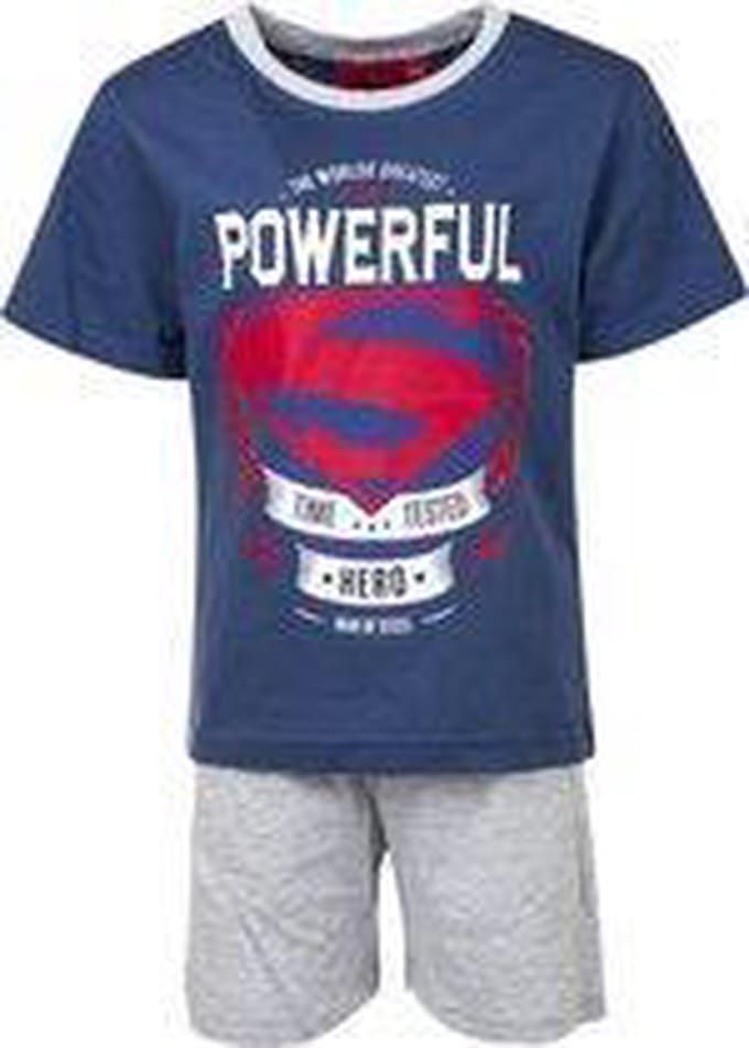DC Superman - shortama - Blauw - Maat 104 - 4 jaar