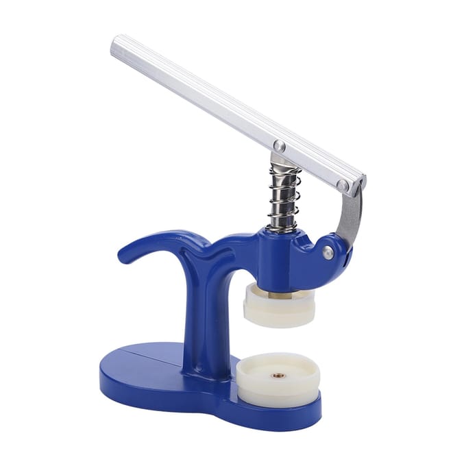 Outil de réparation de presse d'horloger avec 12 matrices, bleu white