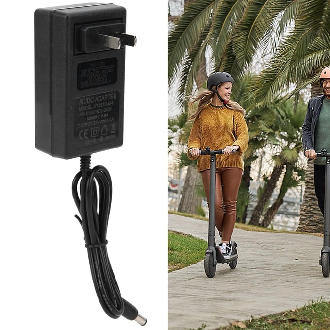 Draagbare Elektrische Scooter Lader 24V 500mA Voeding Adapter gray