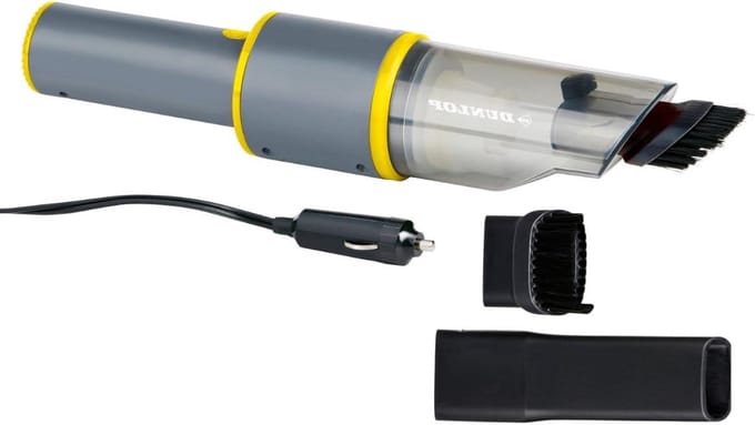 Auto Stofzuiger - Handstofzuiger Auto - Auto Interieur Reinigen - Directe Aansluiting - 12 Volt - Grijs Rood