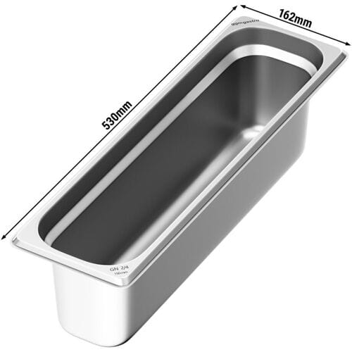 GGM Gastro (6 Stück) Edelstahl-Behälter GN 2/4 - Höhe: 150mm
