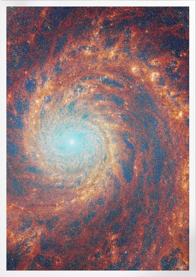 Cosmic Whirlpool Galaxy M51 | Space, Astronomie & Ruimtevaart Poster | A3: 30x40 cm