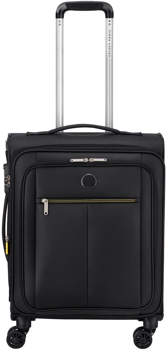 Delsey Dita Handbagage Spinner 55 cm - Uitbreidbaar 36/42 liter - 55x40x20/23 cm - zwart